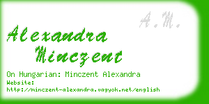 alexandra minczent business card